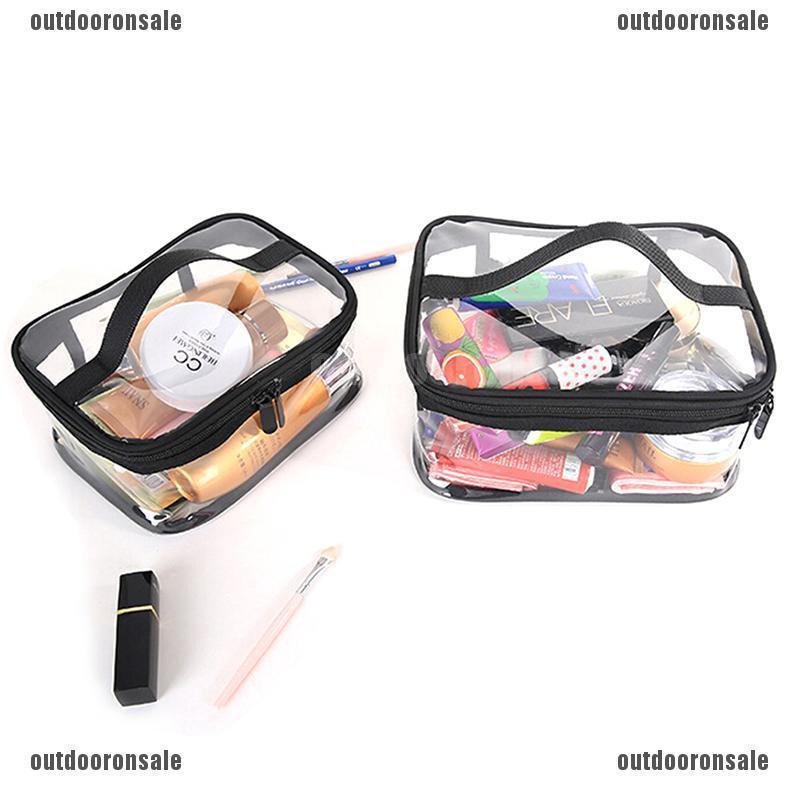 [ODS] COD Clear Transparent PVC Travel Cosmetic Makeup Toiletry Wash Bag Pouch Zipper Bag [SG]