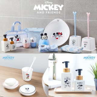 DAISO KOREA X Mickey Minnie Mouse Bathroom Supplies Series - Soap Dispenser / Ceramic Soap Rack / Toothbrush Toothpaste Cup