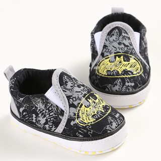 Fashion Cute Cartoon Batman Infant Toddler Crib Babe Boy First Walkers Shoes