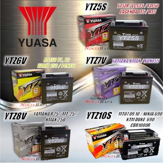 YUASA Bateri YTZ5S YTZ6V YTZ7V YTZ8V FOR LC135 Y15ZR SRL115 SRL110 EX5 WAVE125 RS150 PCX150 VARIO R25 NINJA250 BATTERY