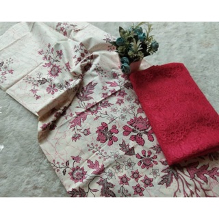 Jarik Kebaya Batik Fabric Coupe Set Embossed Primis Cotton Sogan Insights Bridesmaid Women 's Uniform S.10