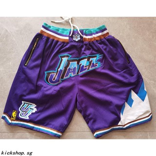 Newest 【7 styles】2021 NEW NBA shorts Utah Jazz purple pocket basketball shorts Ready