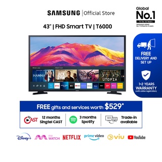 Samsung 43" FHD Smart TV T6000 Series 6, 4 Ticks / 36 Months Warranty