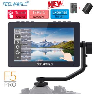 FEELWORLD F5 Pro 5.5 Inch on DSLR Camera Field Monitor Touch Screen IPS FHD1920x1080 4K HDMI Video Focus Assist for Gimbal Rig