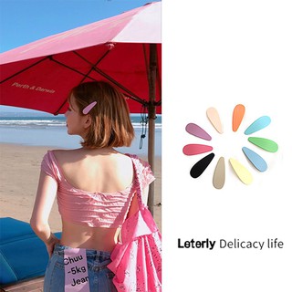 「Leterly」Scrub Color Joker Hair Clip Retro Candy Color Hair Accessories F3