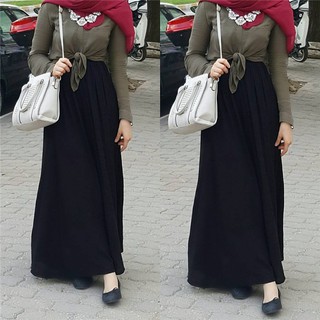 🔥Muslimah 🔥A Line Elastic Maxi Skirt / Duyung Skirt / Muslimah Long Skirts