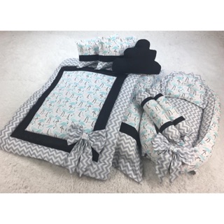 WhilReadystock 💯 Kapok/Kekabu Playpen Mattress Comforter Set W/Babynest!!