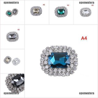 【openwatera】1PC women crystal rhinestone metal shoes clips bridal shoe charms decoration