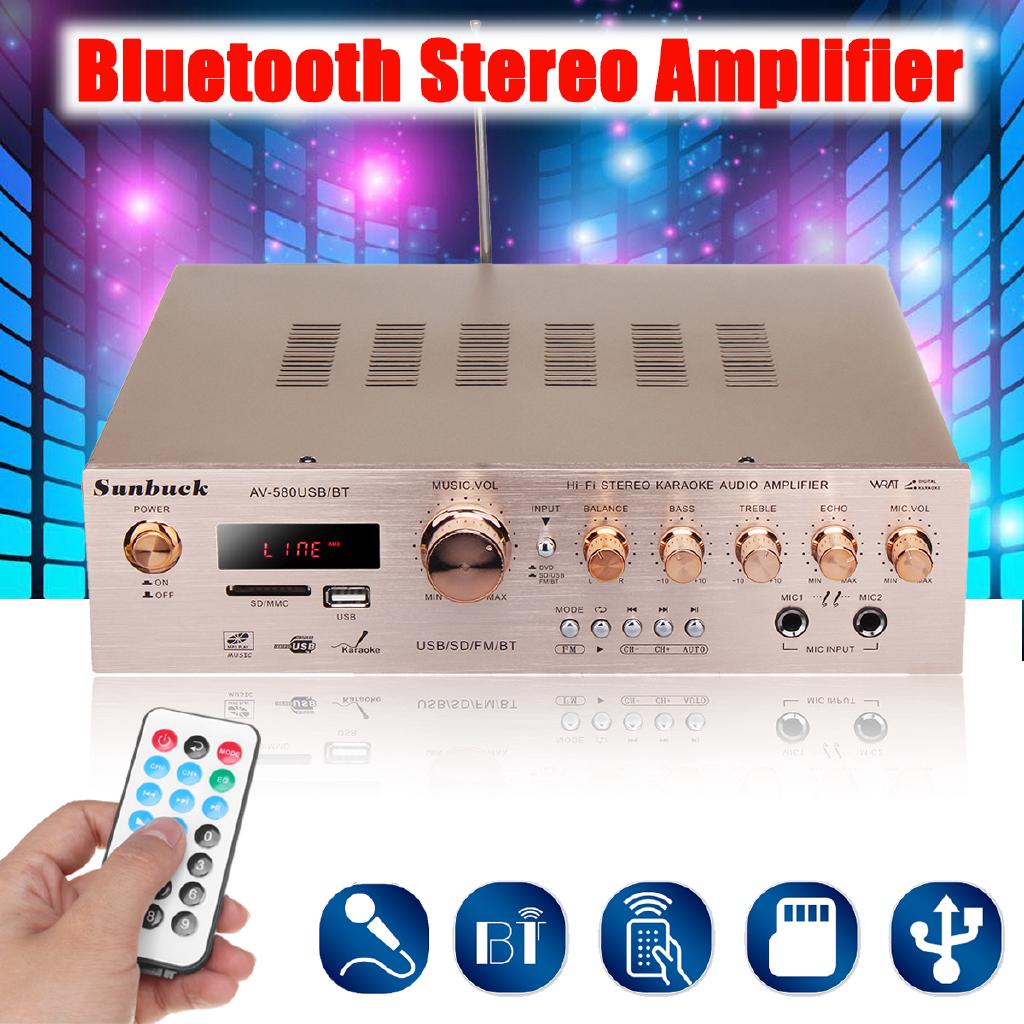580BT Bluetooth Amplifier 920W HiFi Stereo Home Cinema Karaoke 5 Channel 220V