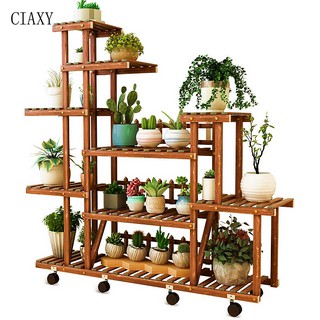 Flower stand Balcony Solid Wood Plant rack Multi-layer Flower pot stand shelf