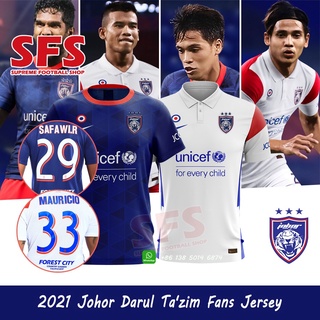 【SFS】 Top Quilty 21-22 Johor Darul Tazim JDT JERSEY FOOTBALL SOCCER Sports Jerseys Loose FANS Version S-2XL