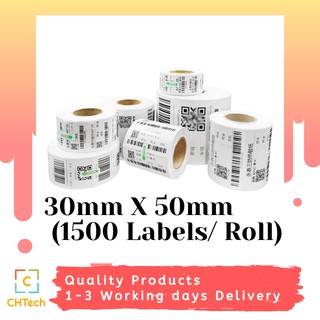 30mm * 50mm x 1500 Labels Thermal Printing Label, Thermal label, self adhesive Waybill label,thermal Paper Roll