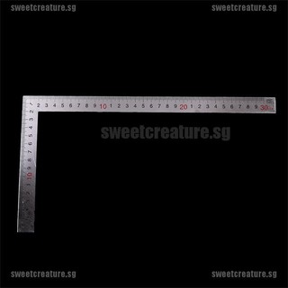 {sweet} Stainless Steel 15x30cm 90 Degree Angle Metric Try Mitre Square Ruler Scale{creture}