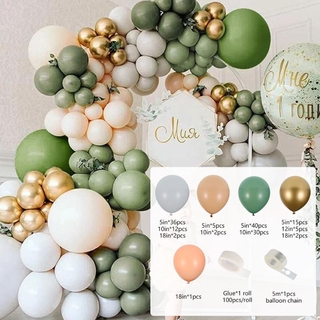 152pcs Balloon DIY Latex Green Balloon Arch Garland Kit Birthday Party/Baby Shower/Wedding Decoration