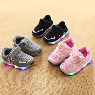 Girls Boys Cute Soft Lovely Baby Sneakers Glowing Shinning Kids Shoes