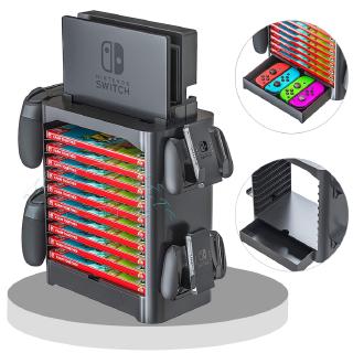 Nintendos Switch Console Accessories Case Storage Stand NS OLED Game CD Disc Joycon Pro Controller Holder Tower