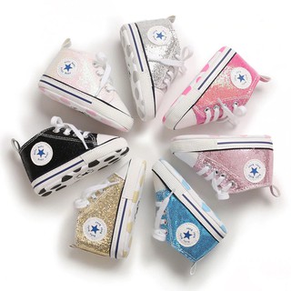 🎊🎆Newborn Boy Girl Shoes First Walkers Infant Baby Shoes Soft Anti-Slip Sole Unisex Toddler Casual Canvas Crib Shoe🎆🎊