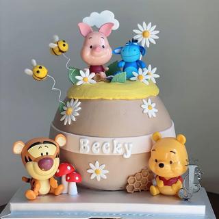 Winnie The Pooh Cake Decoration Doll Toy Birthday Wedding Party Supplies (1)