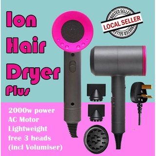 [Local Seller] Ion Hair Dryer Plus Volumizer With Negative Ion (2mths Warranty) (1)