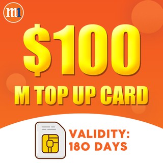 [M1] $100 M Top-up/Prepaid/Telco topup/Mobile topup/eload话费充值/电话充值/手机充值