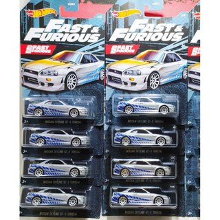 Nissan Skyline GT-R BNR34 Fast and Furious Diecast Car Toys for Collection