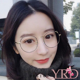 Korean Style Women Retro Round Frame Clear Reading Lens Glasses