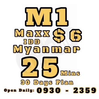 M1 Maxx $6 IDD Myanmar