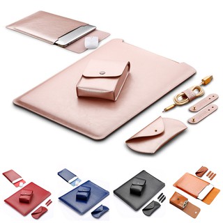 Leather Sleeve Case For MacBook Air 11.6" 12 " 13.3" 15.4" Laptop Bag Pouch Leather Sleeve Case For MacBook