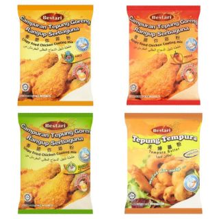 [Shop Malaysia] Bestari Mix Fried Flour Versatile Rangup 1kg Crispy Fried Chicken Original Original Garlic Spicy Spicy Tempura