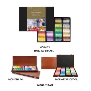 MUNGYO Gallery Oil Pastels Wood Hard Paper Box Set of 72 Standard(Oil,Soft Oil) - Assorted Colors / Art Oil Painting