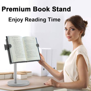 Hands Free Book Stand Flexible Folding Document Holder Adjustable Reading Height and Angle