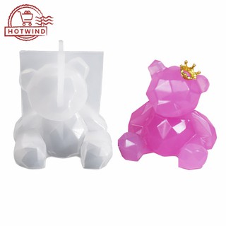 HW DIY Animal Bear Silicone Molds UV Epoxy Resin Mold Jewelry Pendant Handmade Candle Crafts Mould