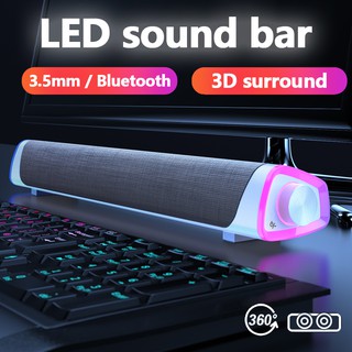 VIXI V8 Desktop Computer Speaker LED Supports Wired Bluetooth Connection USB Speakers for PC Laptop Moble Phone