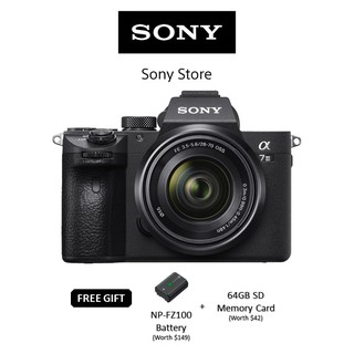 Sony Singapore ILCE-7M3K/ A7M3K Alpha 35mm E-Mount Camera With Full-Frame Sensor With SEL2870 28-70mm Zoom Lens Kit
