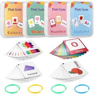[SG Ready Stock] Learning Flashcard Alphabet Number Animal English Preschool Educational Toys for Baby & Toddler