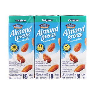 Blue Diamond Almond Breeze (3 x 180ml) | Original Almond Milk