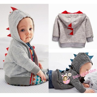 GG.-Cute Dinosaur Hooded Baby Boys Clothes Long sleeve Hoodie Tops Jacket Coat