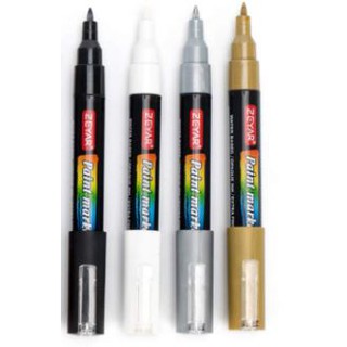 Acrylic Paint Marker Pen Water-based Black White Gold Silver for Metal Canvas Rock Ceramic Glass Wood Fabric