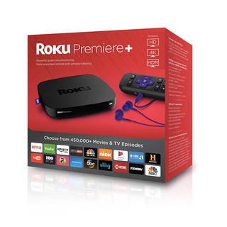 Roku Premiere+ Streaming Media Player HD, 4K Black 4630R