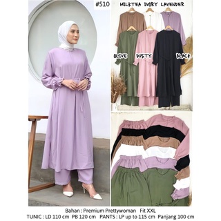 St510 (DEVON basic Color daily long tunic with pants).