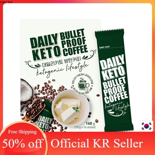 [Daily Keto Official] Ketogenic Bullet Proof Coffee, Super Food with MCT Oil and Unsalted Butter Korea (Instant 14 Sticks)