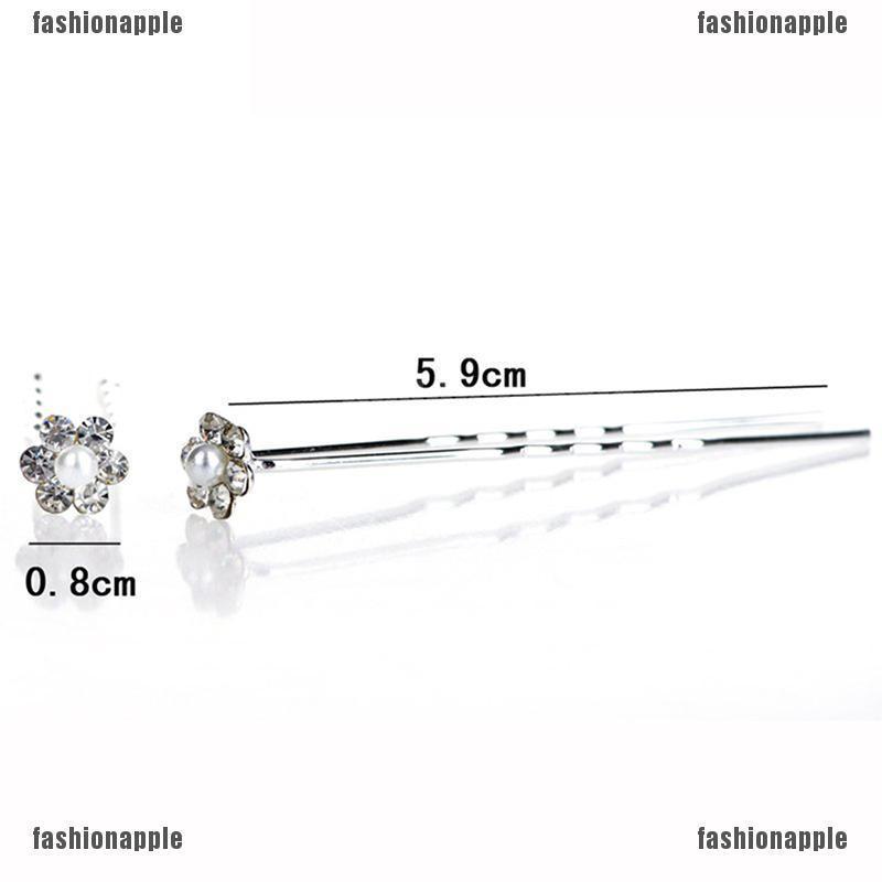 40 PCS Wedding Hair Pins Crystal Pearl Flower Bridal Hairpins Hair Accessories