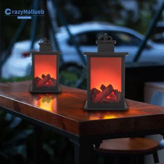 ✍Home Electronics✍LED Flame Lantern Lamps Simulated Fireplace AA Battery Courtyard Room Decor☞CRA