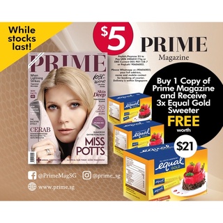 Prime Magazine plus Equal Gold Sweetener