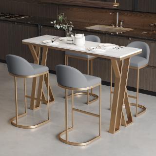 Bar table nordic creative marble dining table luxury home modern balcony high table against the wall small bar table and chairs