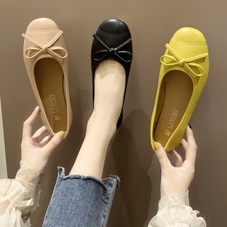 IELGY Flat with flat shoes wild shallow mouth pointed casual shoes lady shoes