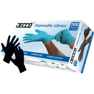 (Ready Stock)Decco Latex Disposable Glove Black 100Pcs by Weight