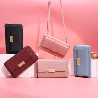 Multifunctional Mini Sling Bags Women Zip Purse Long Wallet Women Ladies Bags