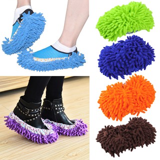 1 Pair Home Mop Sweep Floor Cleaning Duster Cloth Housework Soft Slipper