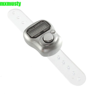 MXMUSTY 1pc Tally Counter Handheld Finger Ring Clicker Counter Meter Mini 5 Digit Electronic Digit Display LCD Screen